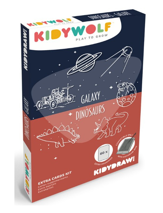 KIDYDRAW MINI – Karty do Rysowania Galaktyka i Dinozaury | Ecobobo