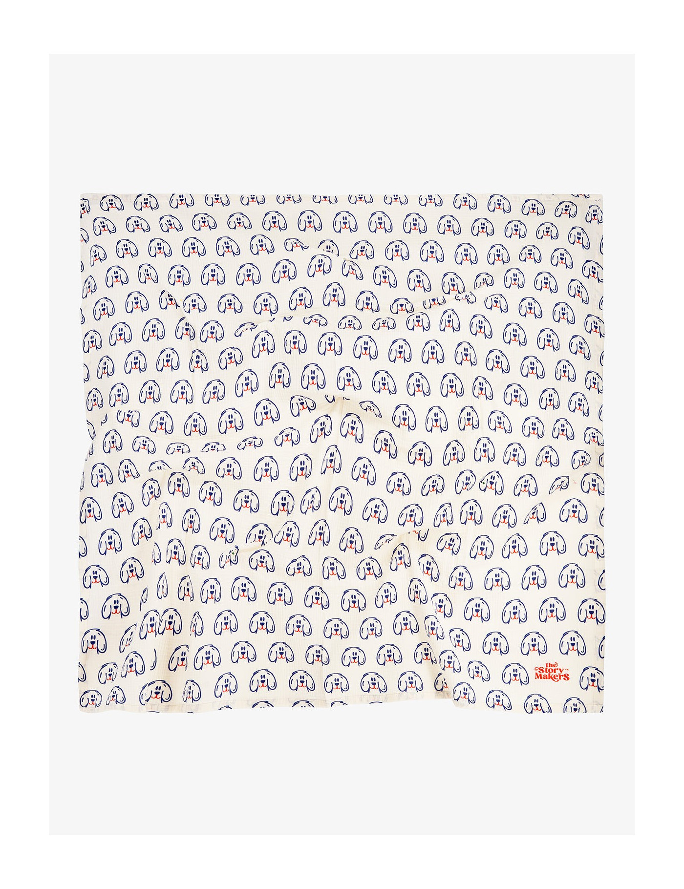 Otulacz z Bawełny Organicznej Pieski 120x120 cm | The Story Makers | Ecobobo