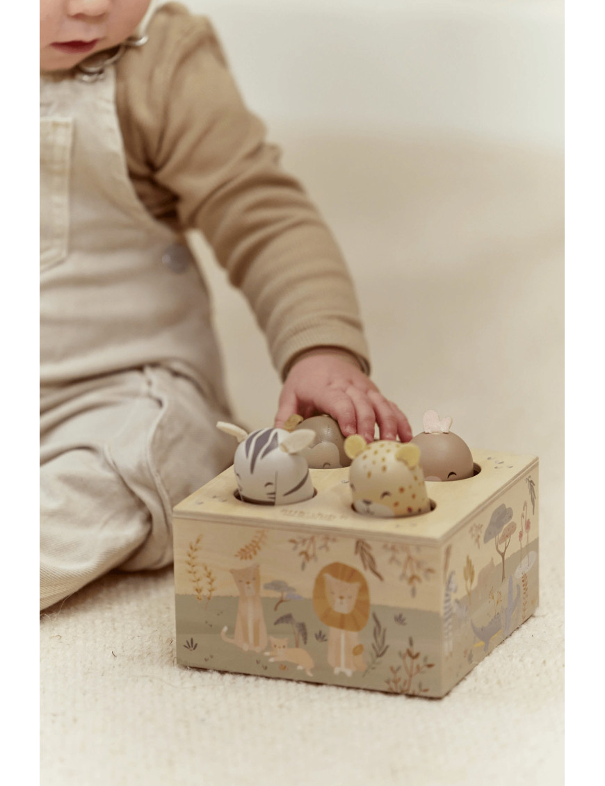 Little Dutch Drewniana Zabawka Pop-Up Safari Friends | Ecobobo Little Dutch Drewniana Zabawka Pop-Up Safari Friends | Ecobobo