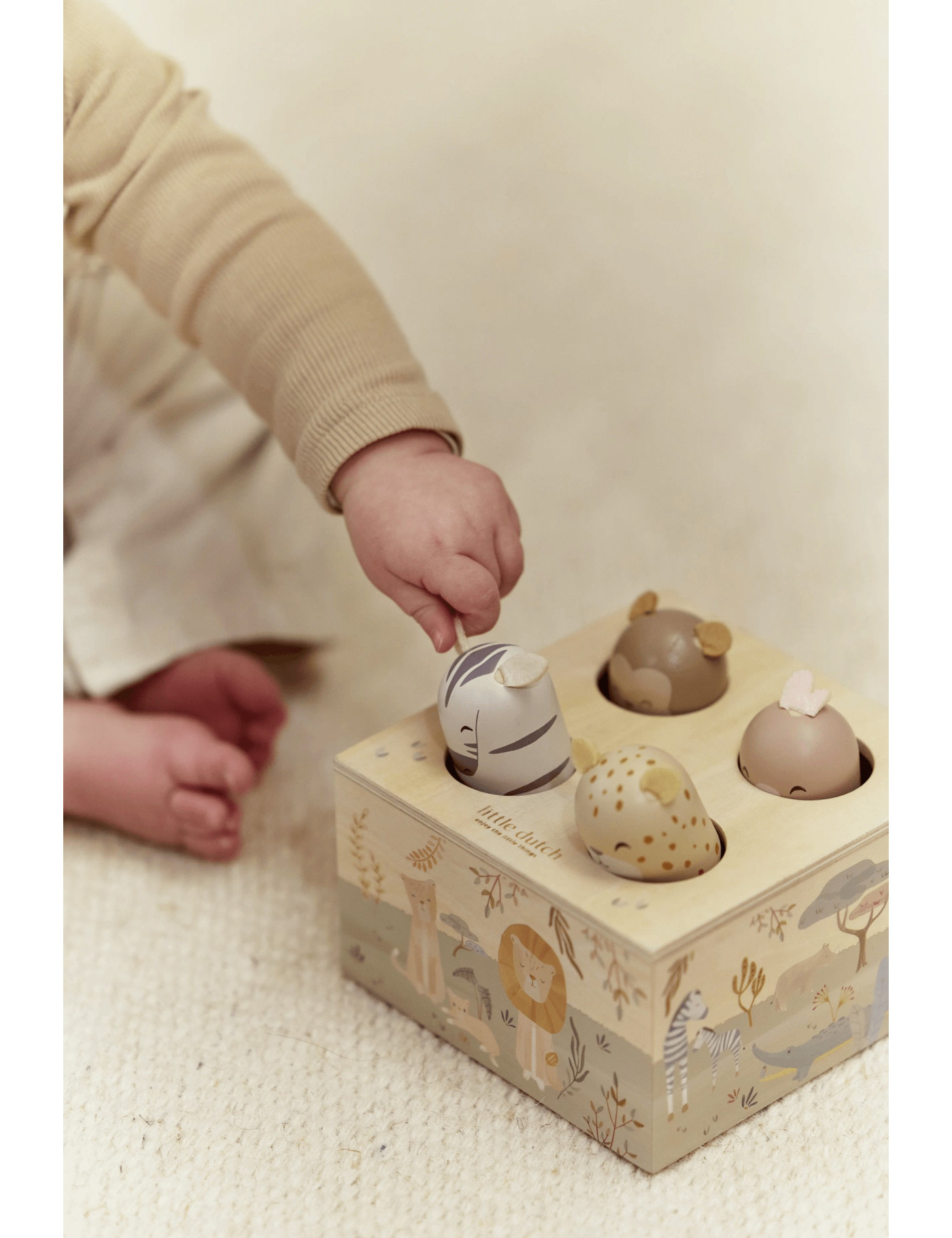 Little Dutch Drewniana Zabawka Pop-Up Safari Friends | Ecobobo Little Dutch Drewniana Zabawka Pop-Up Safari Friends | Ecobobo