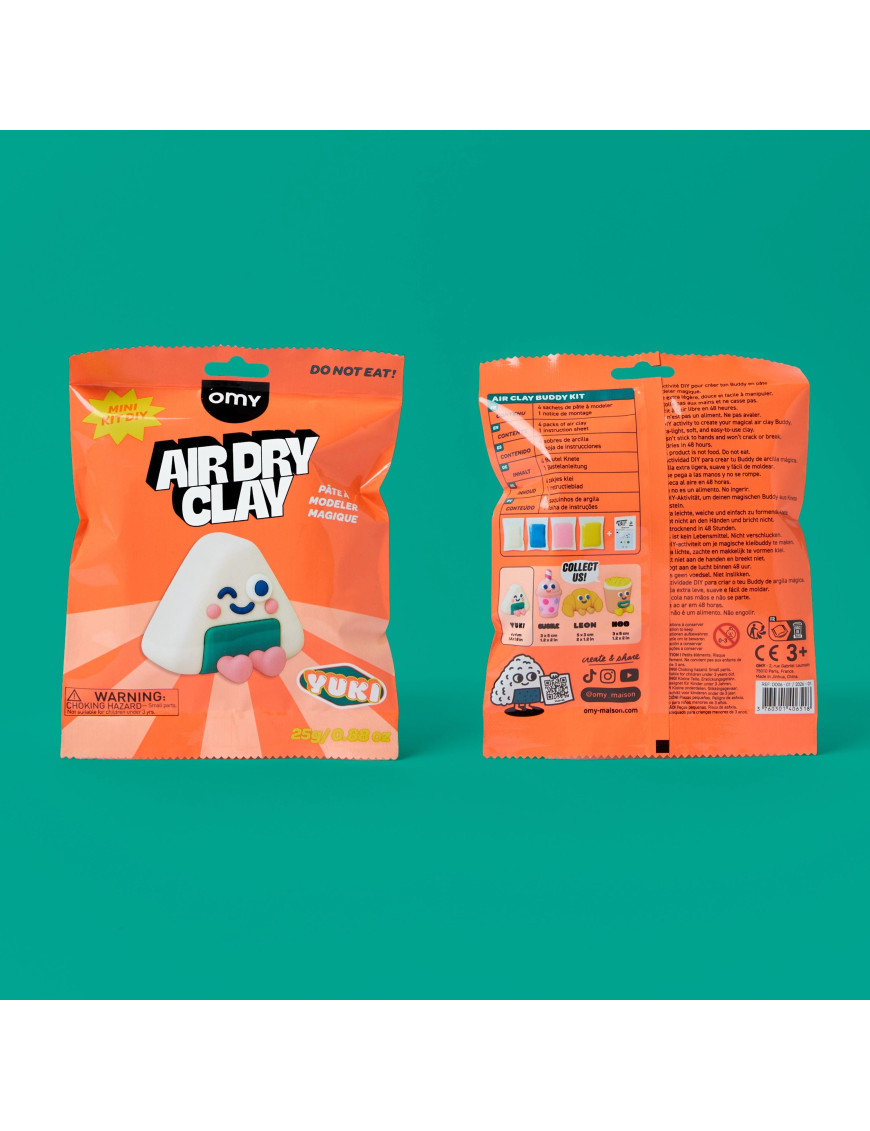 OMY Air Clay YUKI – Zestaw Kreatywny z Masą Samoutwardzalną | Ecobobo