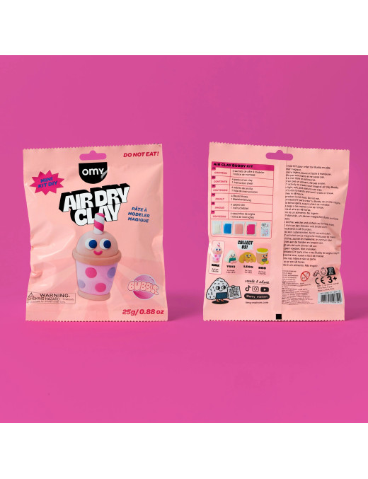 OMY Air Clay BUBBLE – Zestaw Kreatywny z Masą Samoutwardzalną | Ecobobo