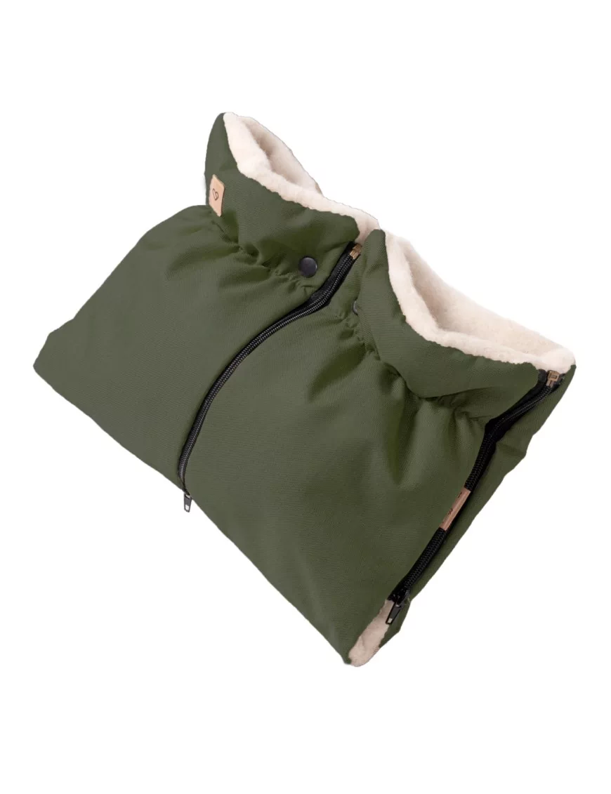 Zaffiro Mufka do Wózka Scandi Khaki z Wełną Premium | Ecobobo
