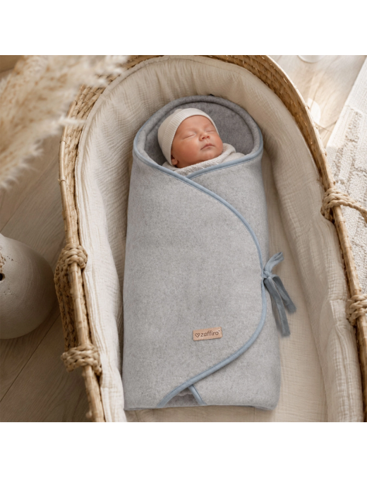 Zaffiro Otulacz Wełniany Sierra 0–12 m Grey | Ecobobo
