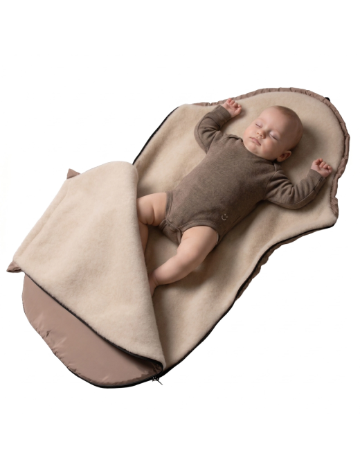 Zaffiro Śpiworek Mini Aspen 0–12 m Latte | Ecobobo