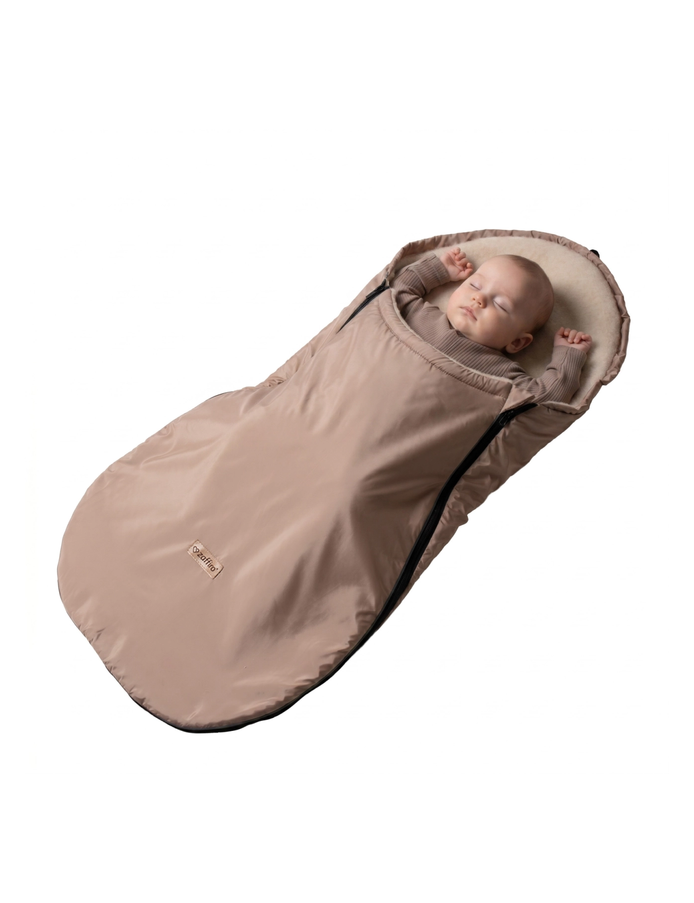 Zaffiro Śpiworek Mini Aspen 0–12 m Latte | Ecobobo Zaffiro Śpiworek Mini Aspen 0–12 m Latte | Ecobobo