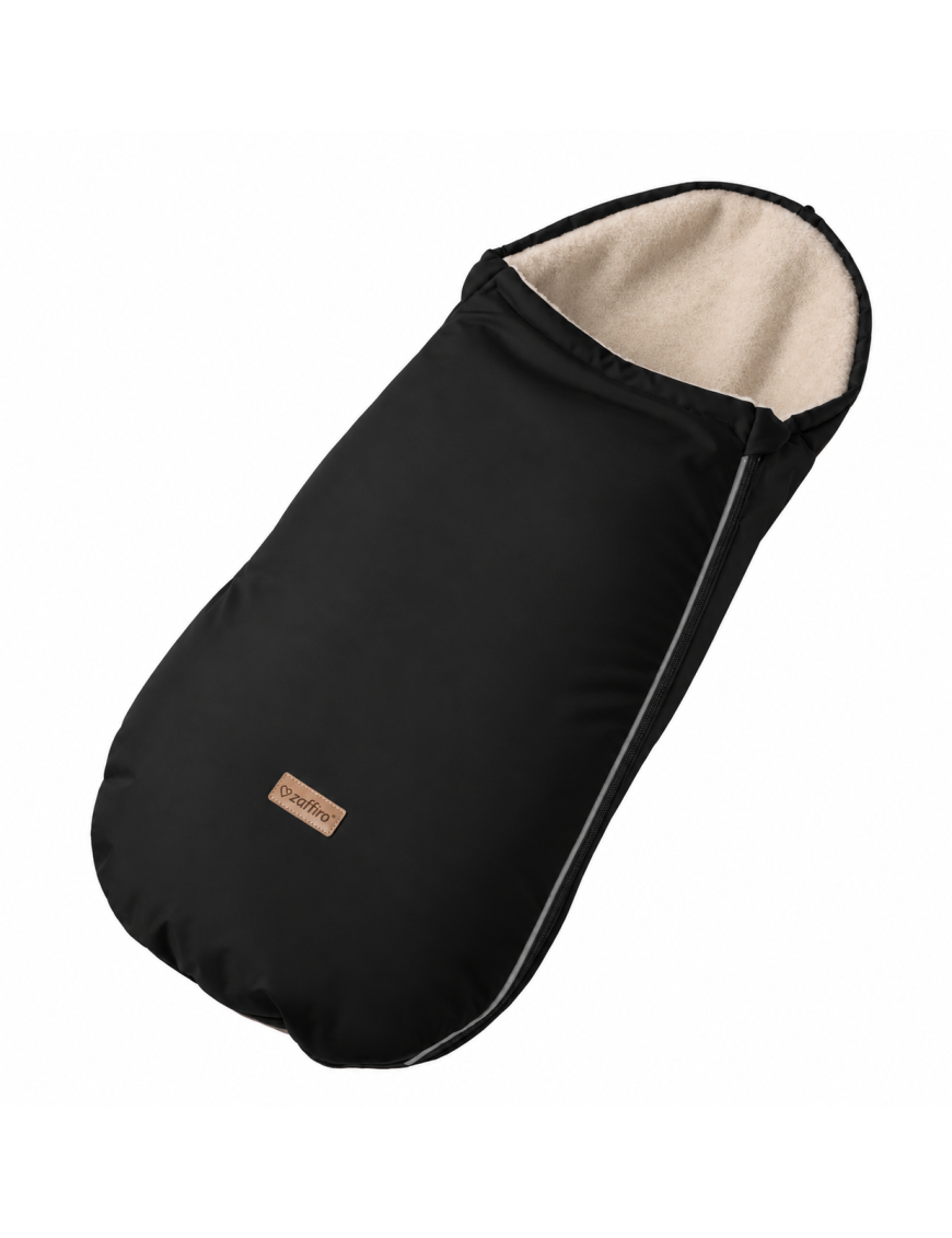 Zaffiro Śpiworek Mini Scandi 0–12 m Black | Ecobobo