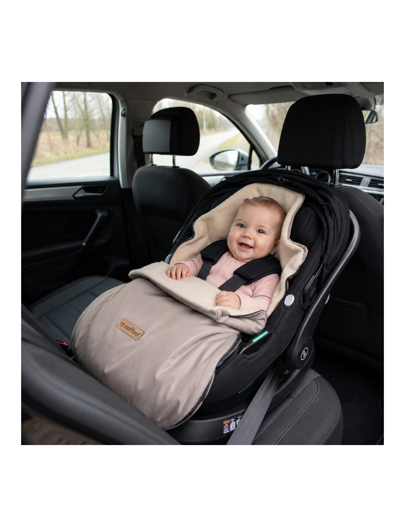 Zaffiro Śpiworek Mini Scandi 0–12 m Black | Ecobobo
