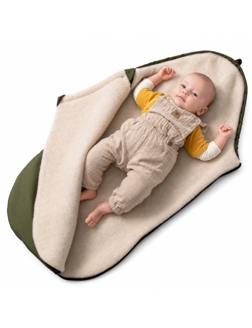 Zaffiro Śpiworek Mini Scandi 0–12 m Khaki | Ecobobo