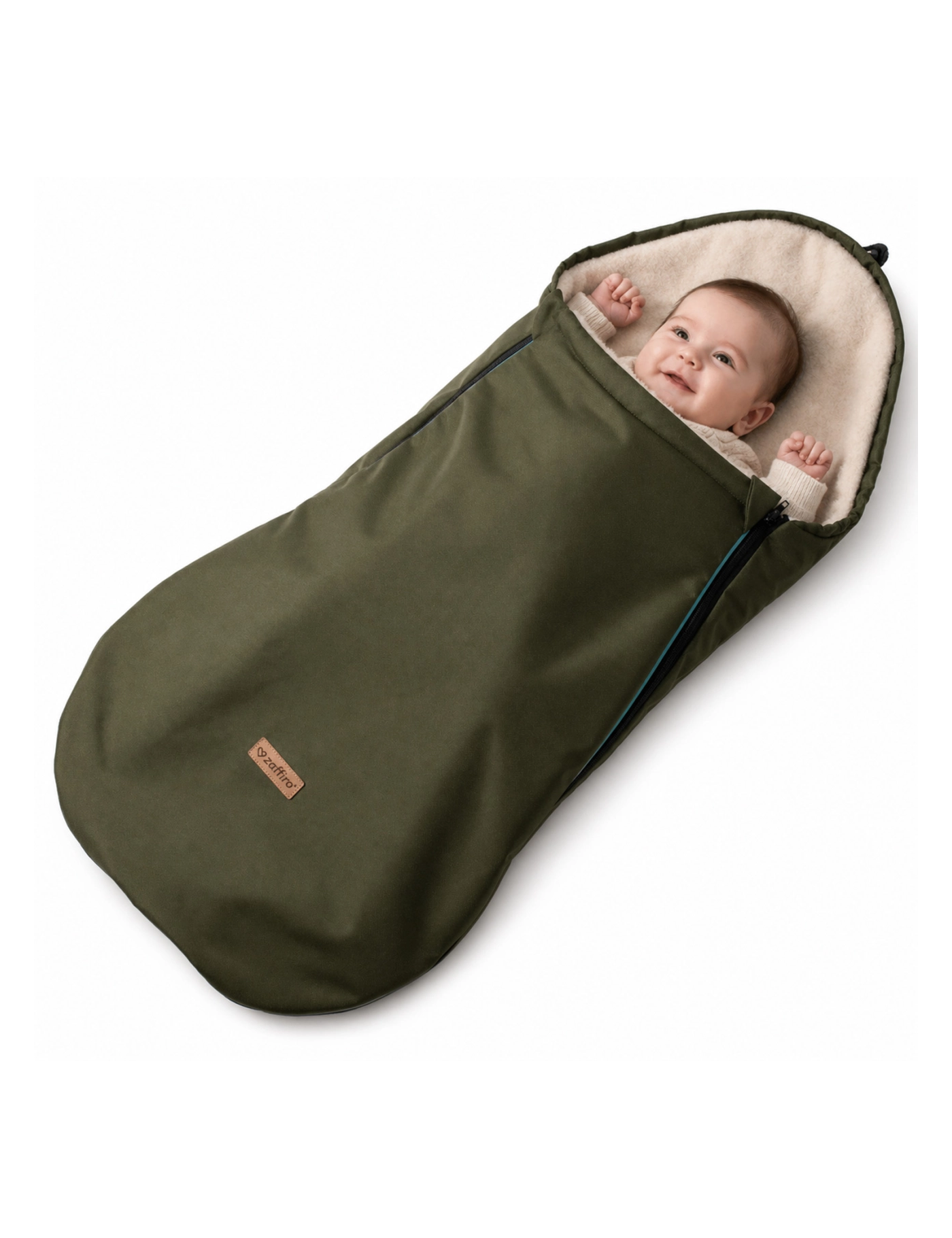 Zaffiro Śpiworek Mini Scandi 0–12 m Khaki | Ecobobo