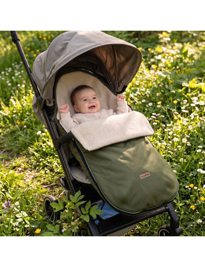 Zaffiro Śpiworek Mini Scandi 0–12 m Khaki | Ecobobo