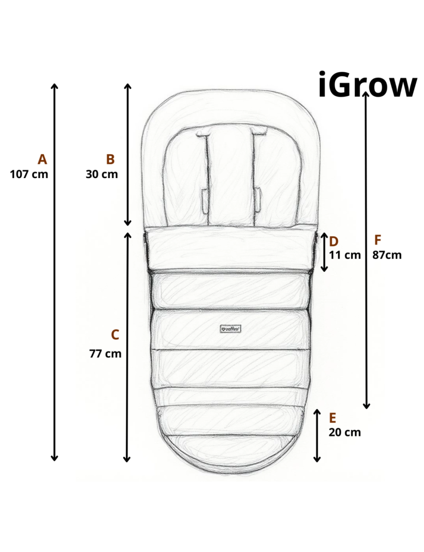 Zaffiro iGrow Scandi Śpiwór Wełniany 0–36 m Black | Ecobobo