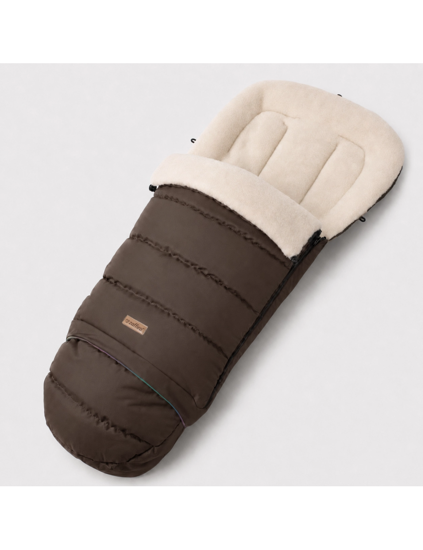 Zaffiro iGrow Scandi Śpiwór Wełniany 0–36 m Brown | Ecobobo