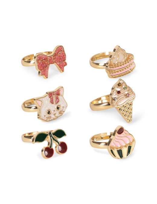 Kitty Sweets Ring Set – 6 Pierścionków dla Dzieci | Ecobobo