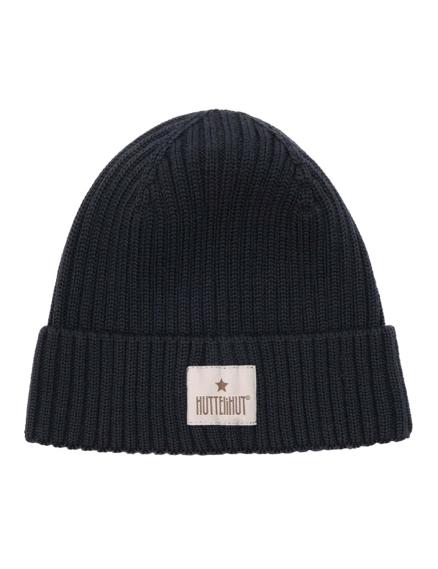 HUTTEliHUT Hat Wool Knit Solid Dark Navy – Czapka