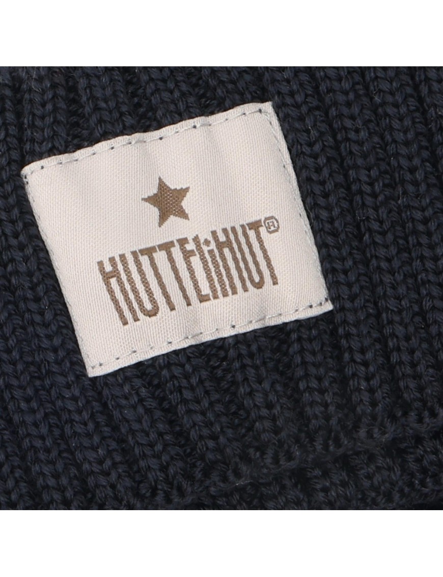 HUTTEliHUT Hat Wool Knit Solid Dark Navy – Czapka