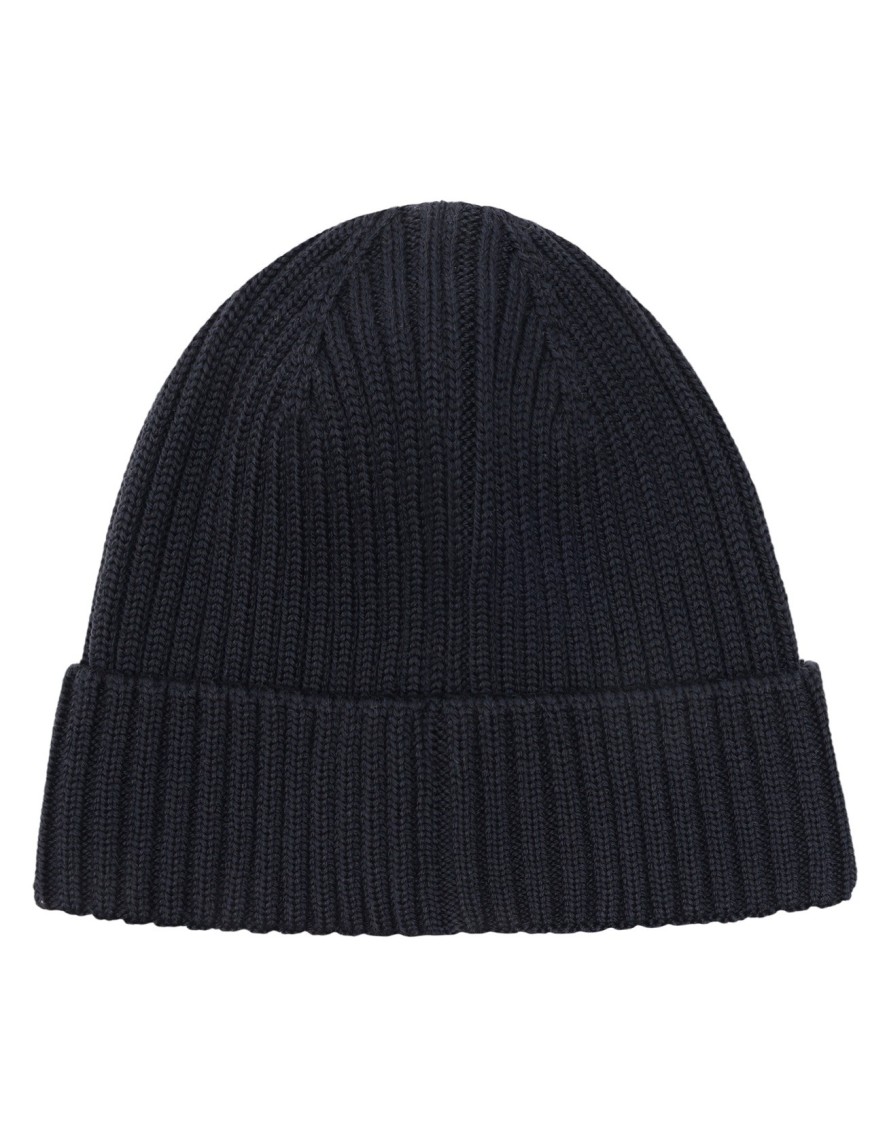 HUTTEliHUT Hat Wool Knit Solid Dark Navy – Czapka