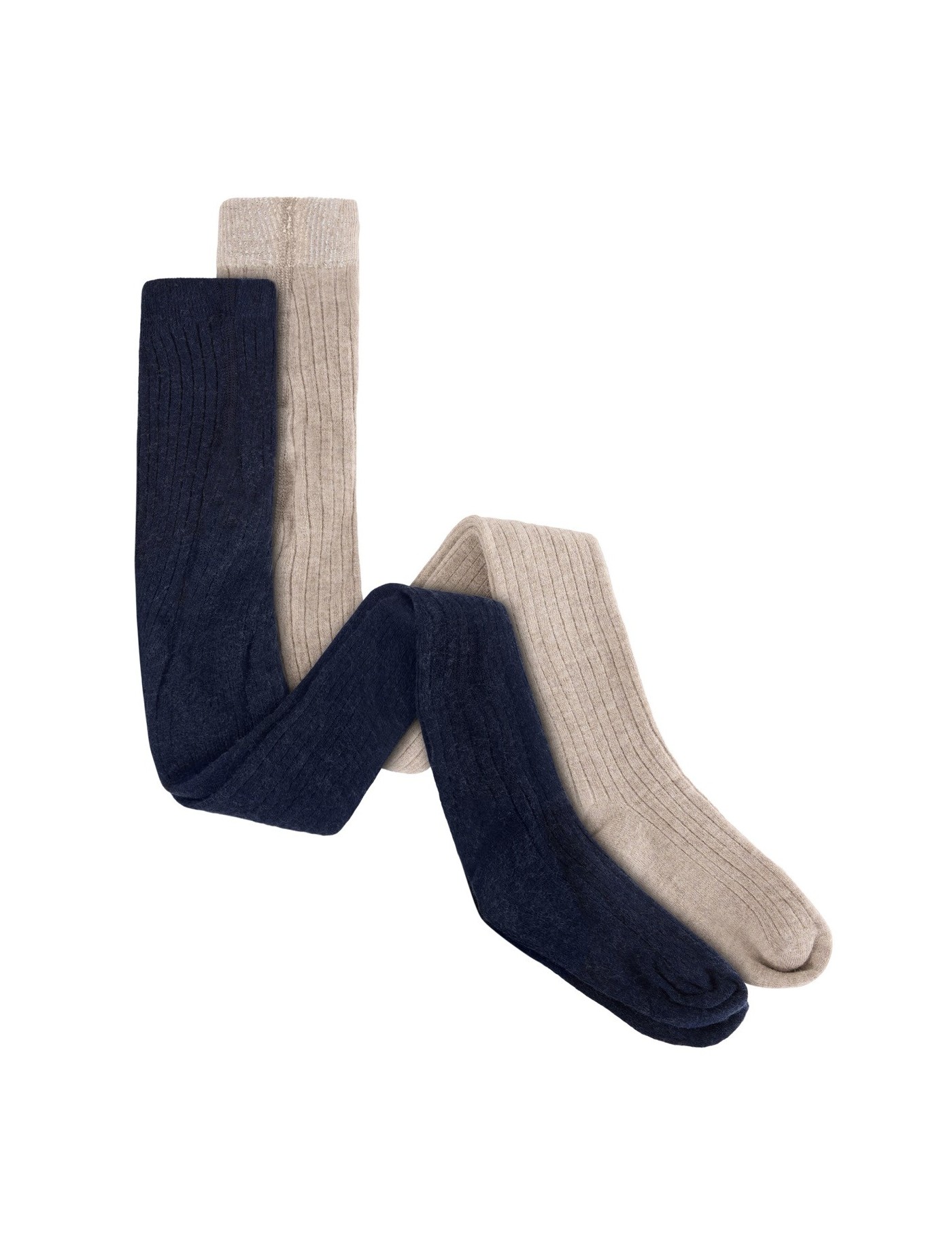 HUTTEliHUT Wool Rib Stockings Dark/Navy 2-pak – Rajstopy