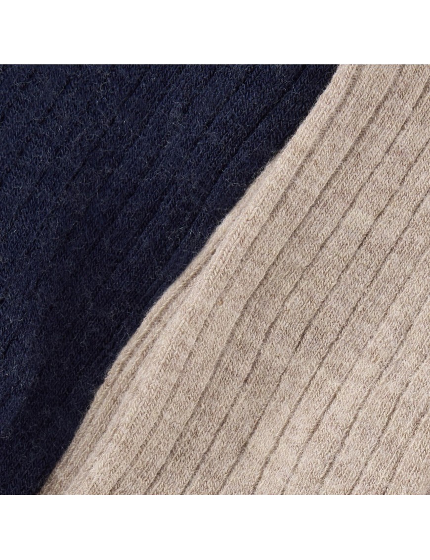 HUTTEliHUT Wool Rib Stockings Dark/Navy 2-pak – Rajstopy