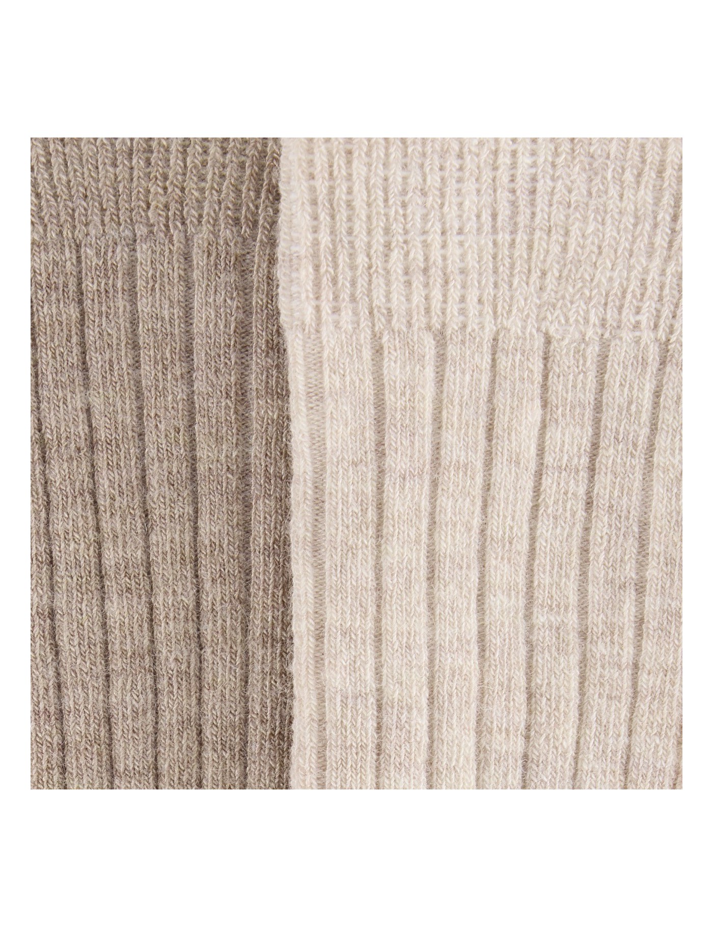 HUTTEliHUT Wool Rib Socks 2-Pack Camel Melange – Skarpetki HUTTEliHUT Wool Rib Socks 2-Pack Camel Melange – Skarpetki