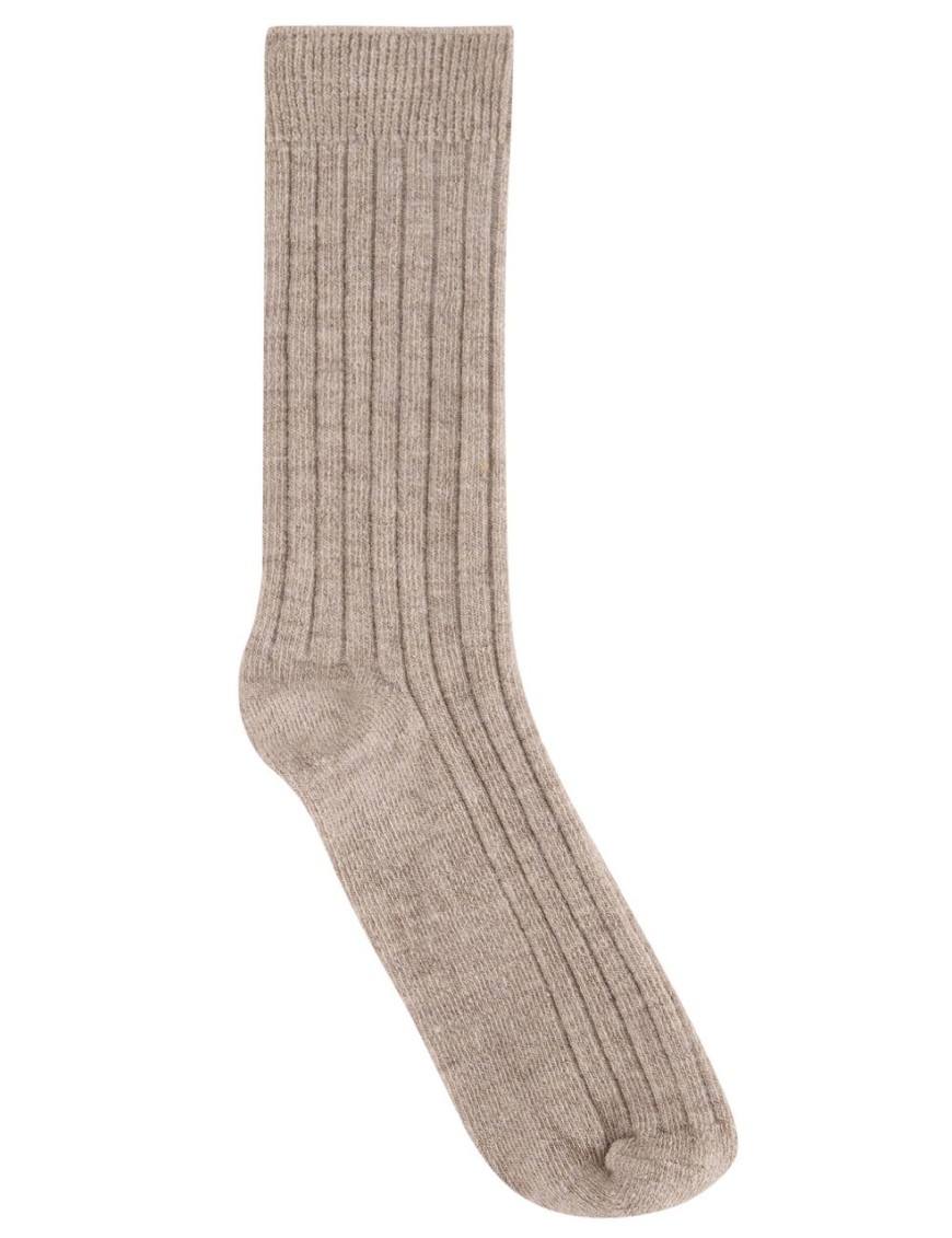 HUTTEliHUT Wool Rib Socks 2-Pack Camel Melange – Skarpetki HUTTEliHUT Wool Rib Socks 2-Pack Camel Melange – Skarpetki