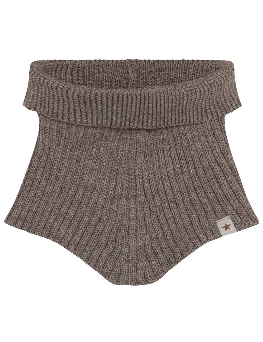 HUTTEliHUT Neck Warmer Wool Knit Brown – Wełniany Komin – Ecobobo