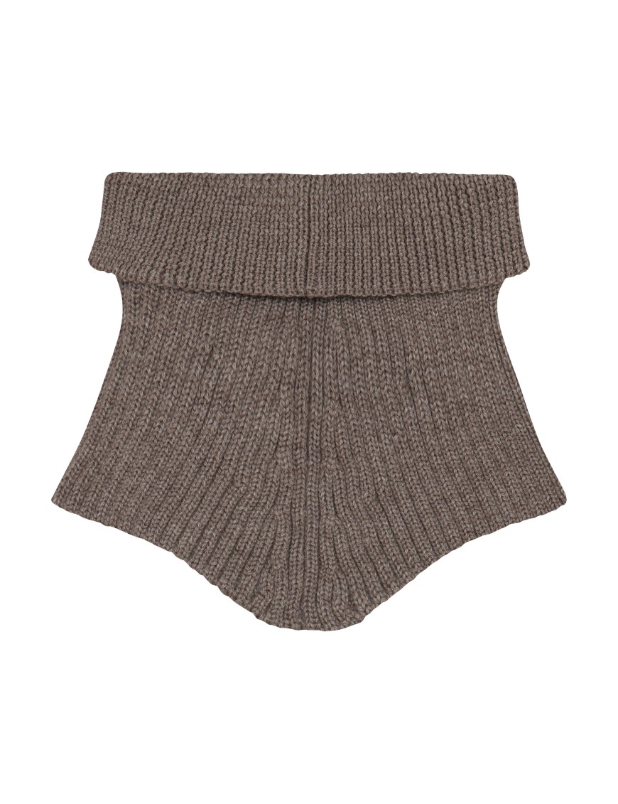 HUTTEliHUT Neck Warmer Wool Knit Brown – Wełniany Komin – Ecobobo