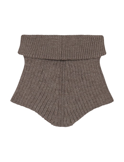 HUTTEliHUT Neck Warmer Wool Knit Brown – Wełniany Komin – Ecobobo