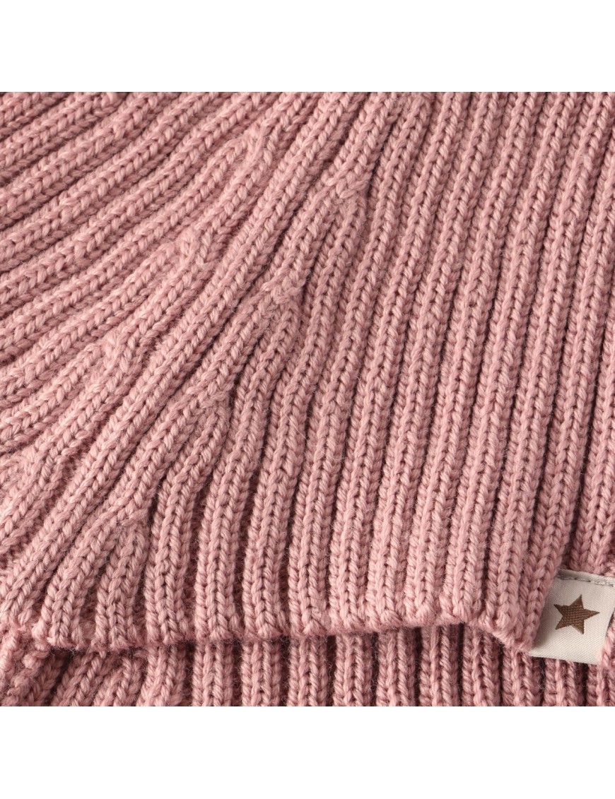 HUTTEliHUT Neck Warmer Wool Knit Pink – Wełniany Komin – Ecobobo