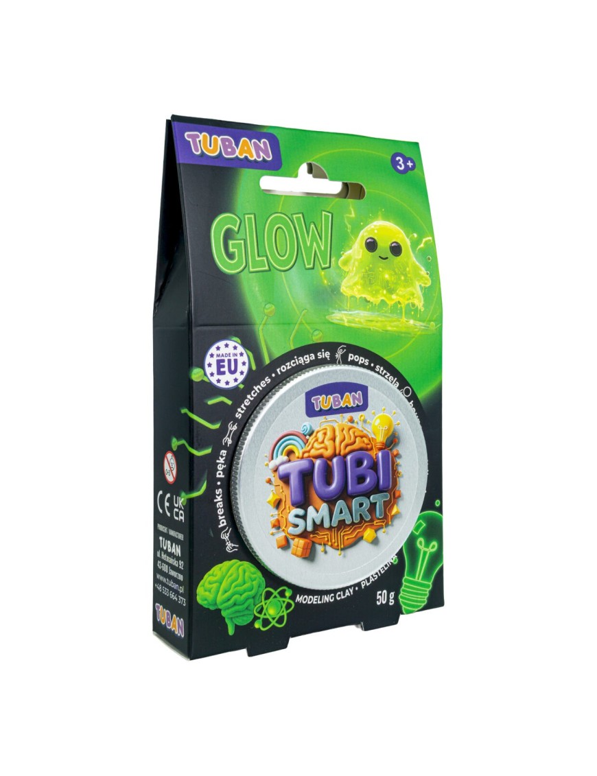 TUBI SMART Plastelina GLOW 50 g – Świecąca Plastelina – Ecobobo TUBI SMART Plastelina GLOW 50 g – Świecąca Plastelina – Ecobobo
