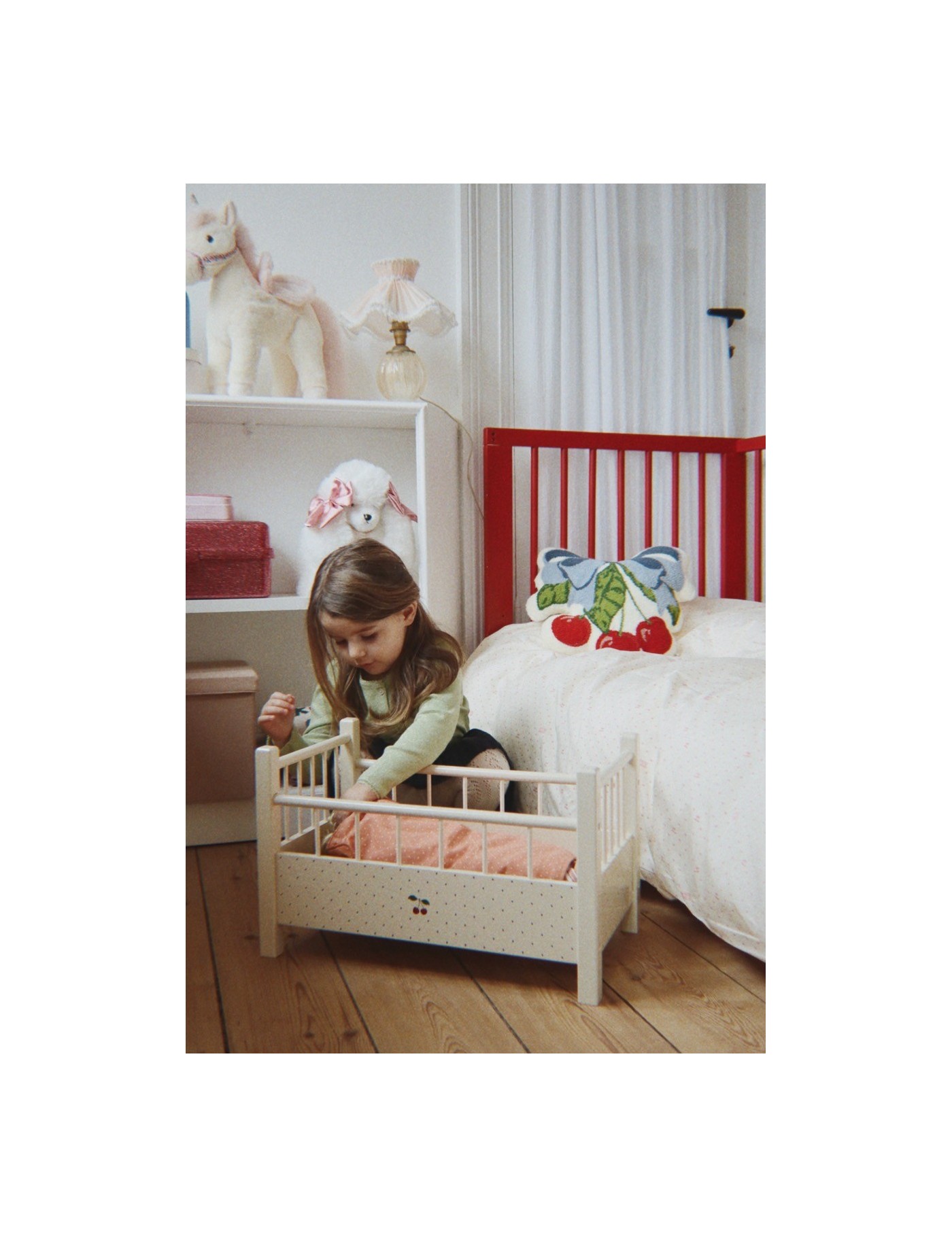 Drewniane Łóżeczko dla Lalek FSC 46 cm | Ecobobo