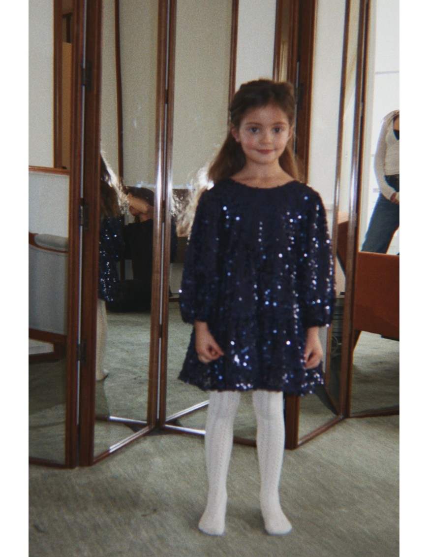 Lila Dress – Cekinowa Sukienka z Kokardą | Ecobobo