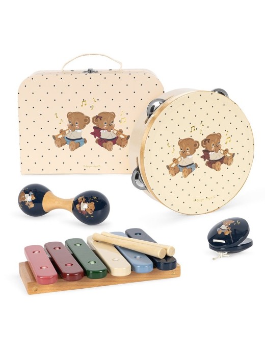 Music Set – Drewniane Instrumenty w Walizce 12m+ | Ecobobo