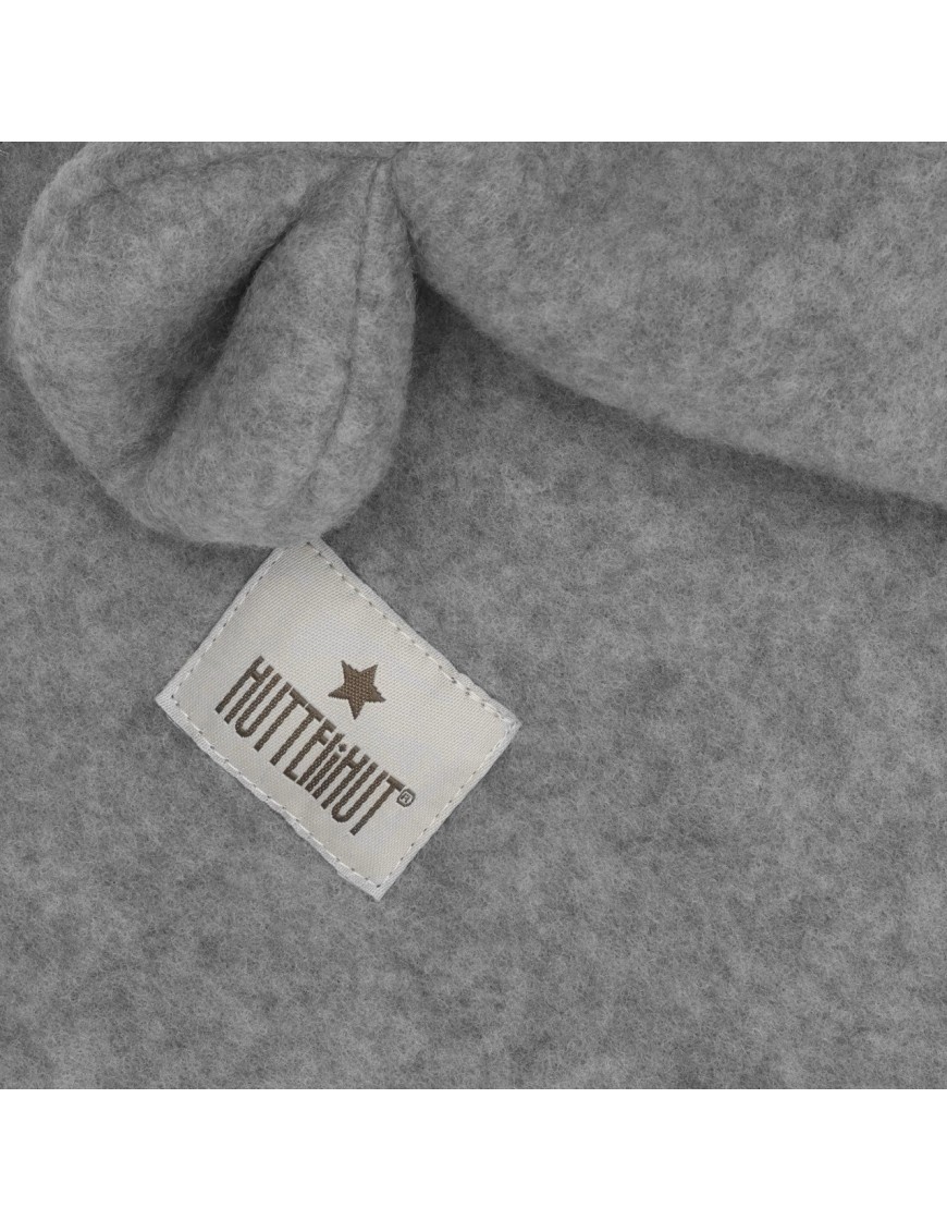 Kominiarka z uszami merino Teddy Grey Melange Huttelihut