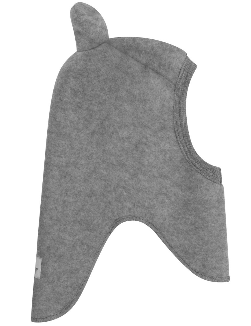 Kominiarka z uszami merino Teddy Grey Melange Huttelihut