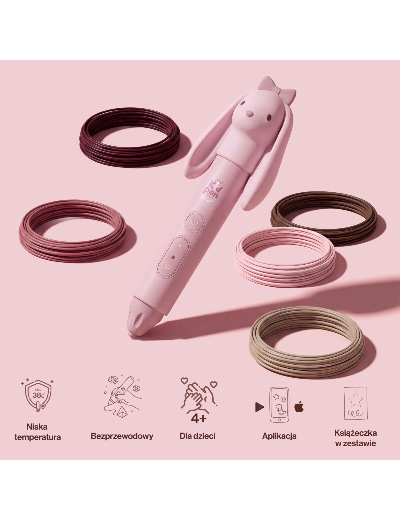 KidLupe KidPen Rabbit – Długopis 3D dla Dzieci – Ecobobo