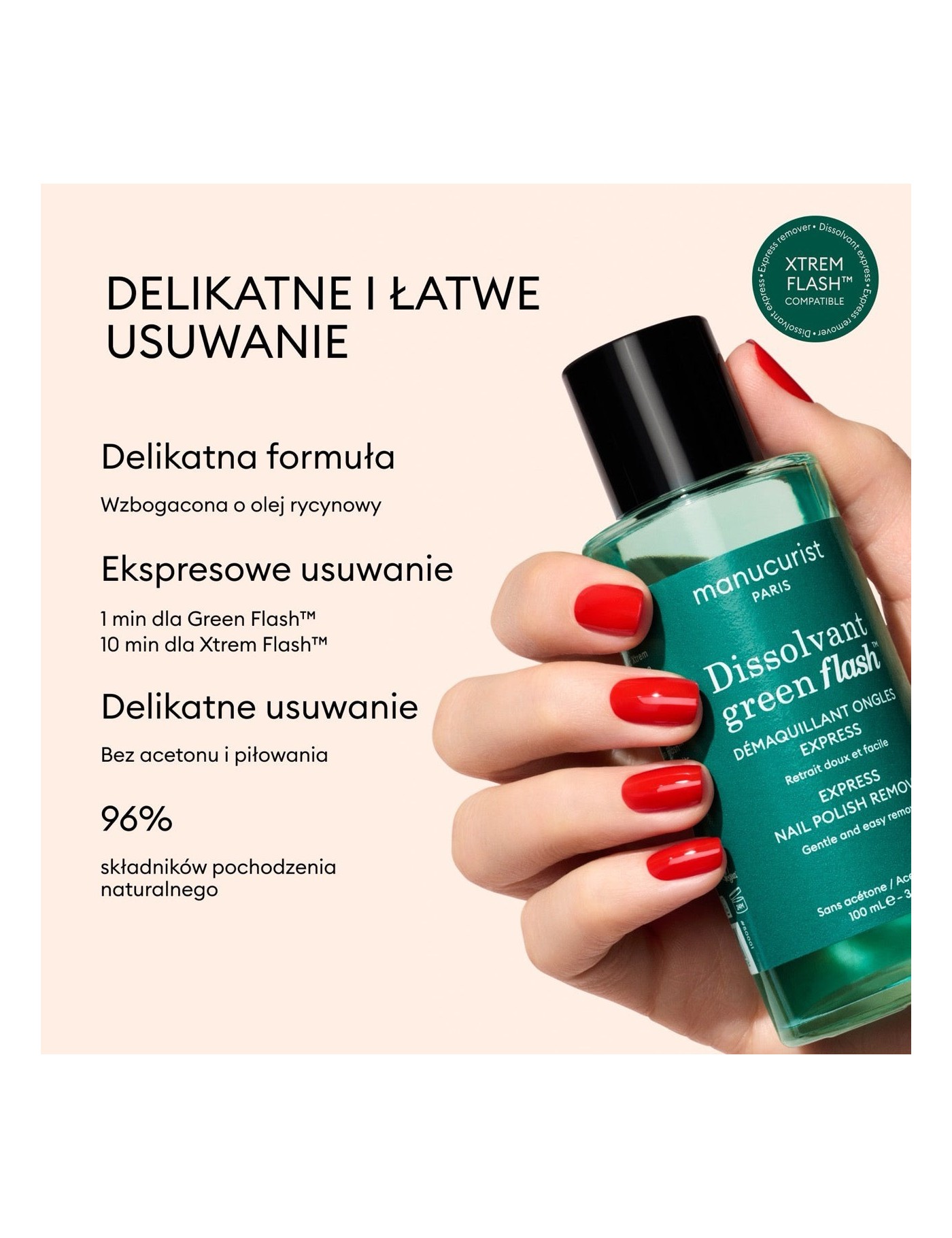 Manucurist Delikatny zmywacz Green Flash™ 100 ml – Ecobobo Manucurist Delikatny zmywacz Green Flash™ 100 ml – Ecobobo