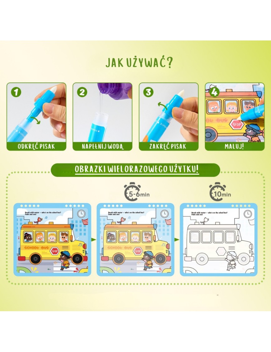 Jarmelo Kolorowanka Wodna Pojazdy 3+ – Ecobobo