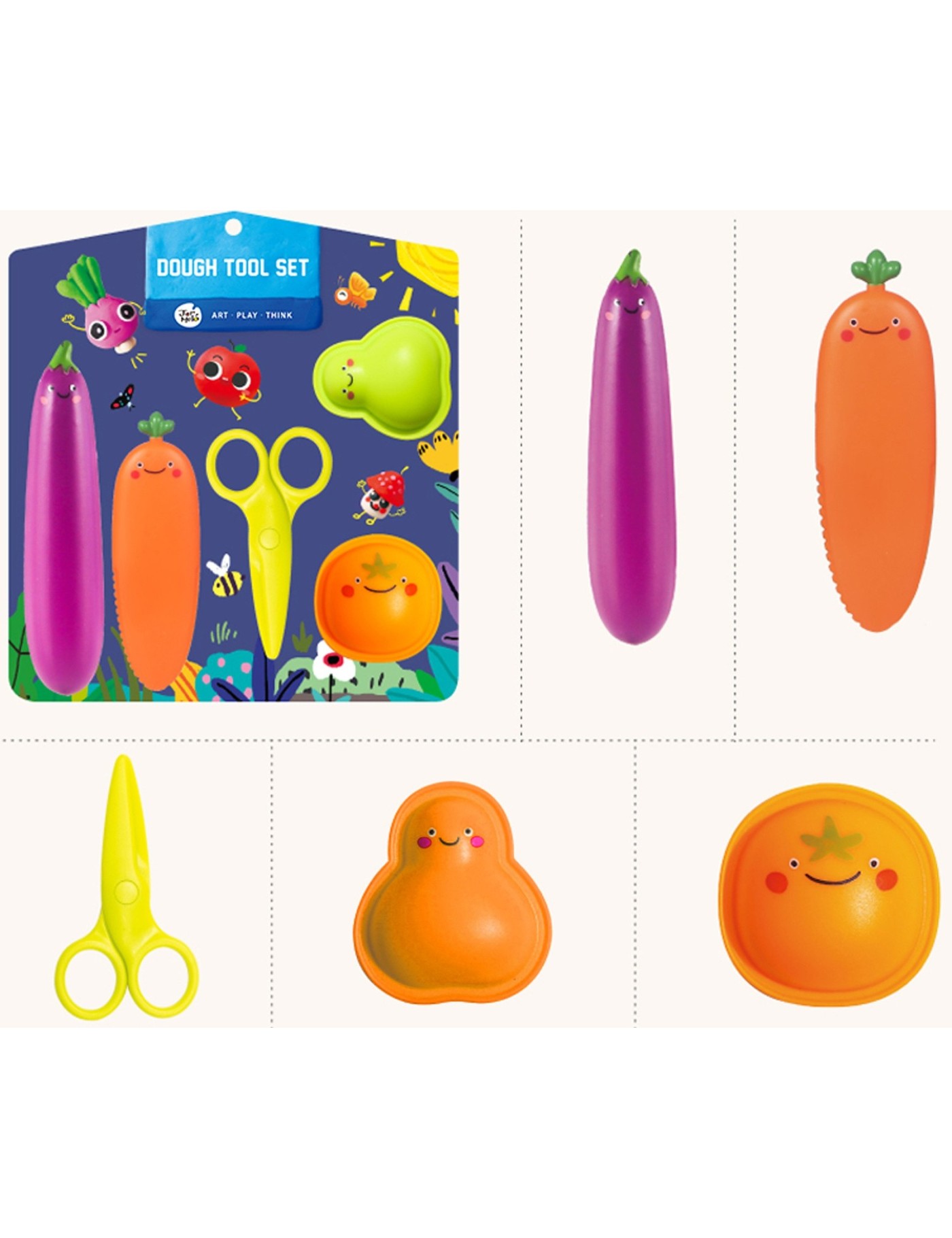 Jarmelo Zestaw Narzędzi do Masy Plastycznej 5 el. 3+ – Ecobobo