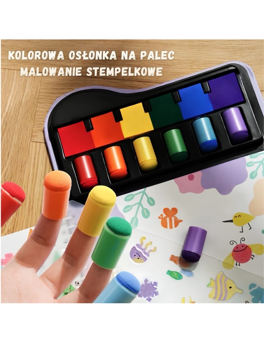 Jarmelo Finger Painting – malowanie palcami 6 kolorów 3+ – Ecobobo Jarmelo Finger Painting – malowanie palcami 6 kolorów 3+ – Ecobobo