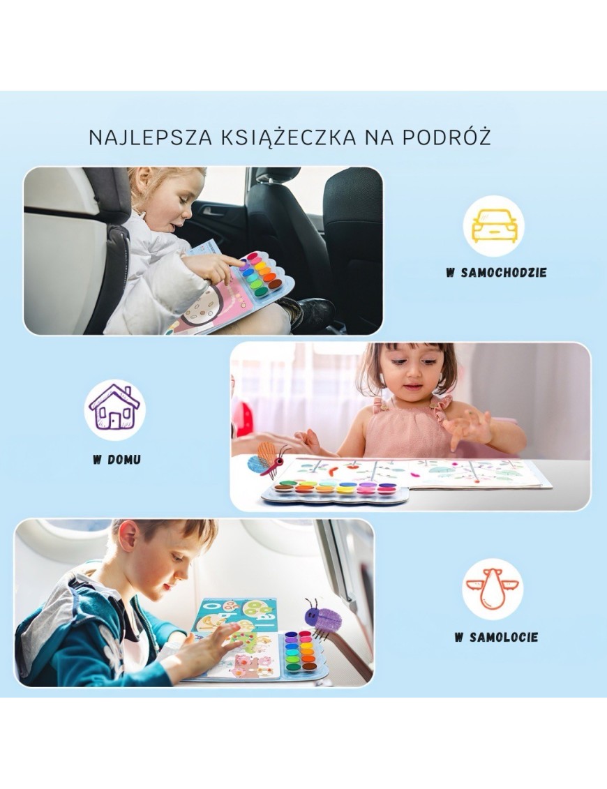 Jarmelo Finger Painting Forest – malowanie palcami 12 gąbek 3+ – Ecobobo