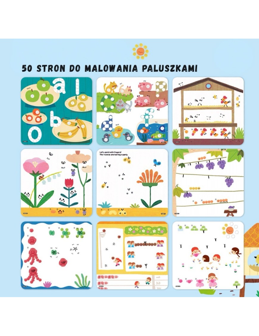 Jarmelo Finger Painting Forest – malowanie palcami 12 gąbek 3+ – Ecobobo