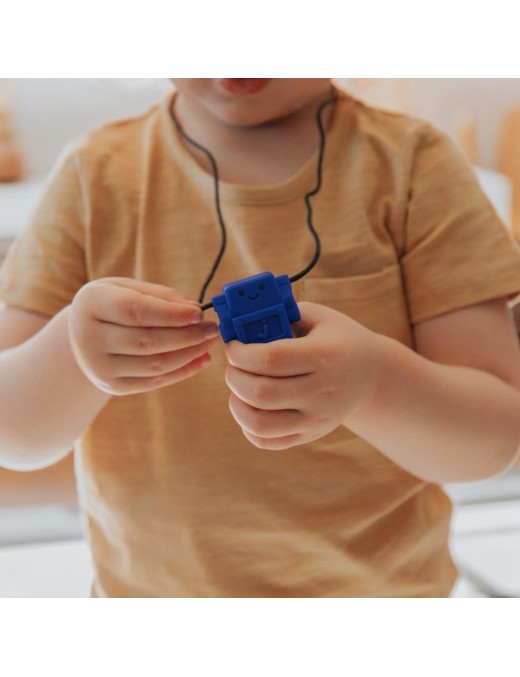 Jellystone Robot School Blue – gryzak sensoryczny Medium 3+ – Ecobobo