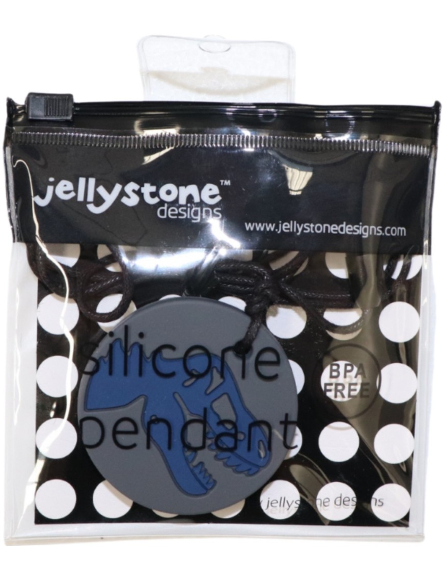 Jellystone Dinozaur Szary – gryzak sensoryczny Medium 3+ – Ecobobo Jellystone Dinozaur Szary – gryzak sensoryczny Medium 3+ – Ecobobo