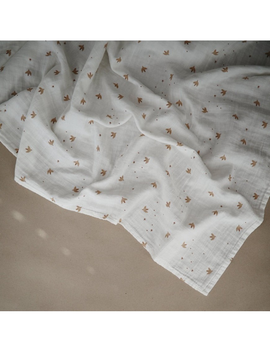 Mushie Otulacz Muślinowy Sparrow 120×120 cm – Ecobobo Mushie Otulacz Muślinowy Sparrow 120×120 cm – Ecobobo