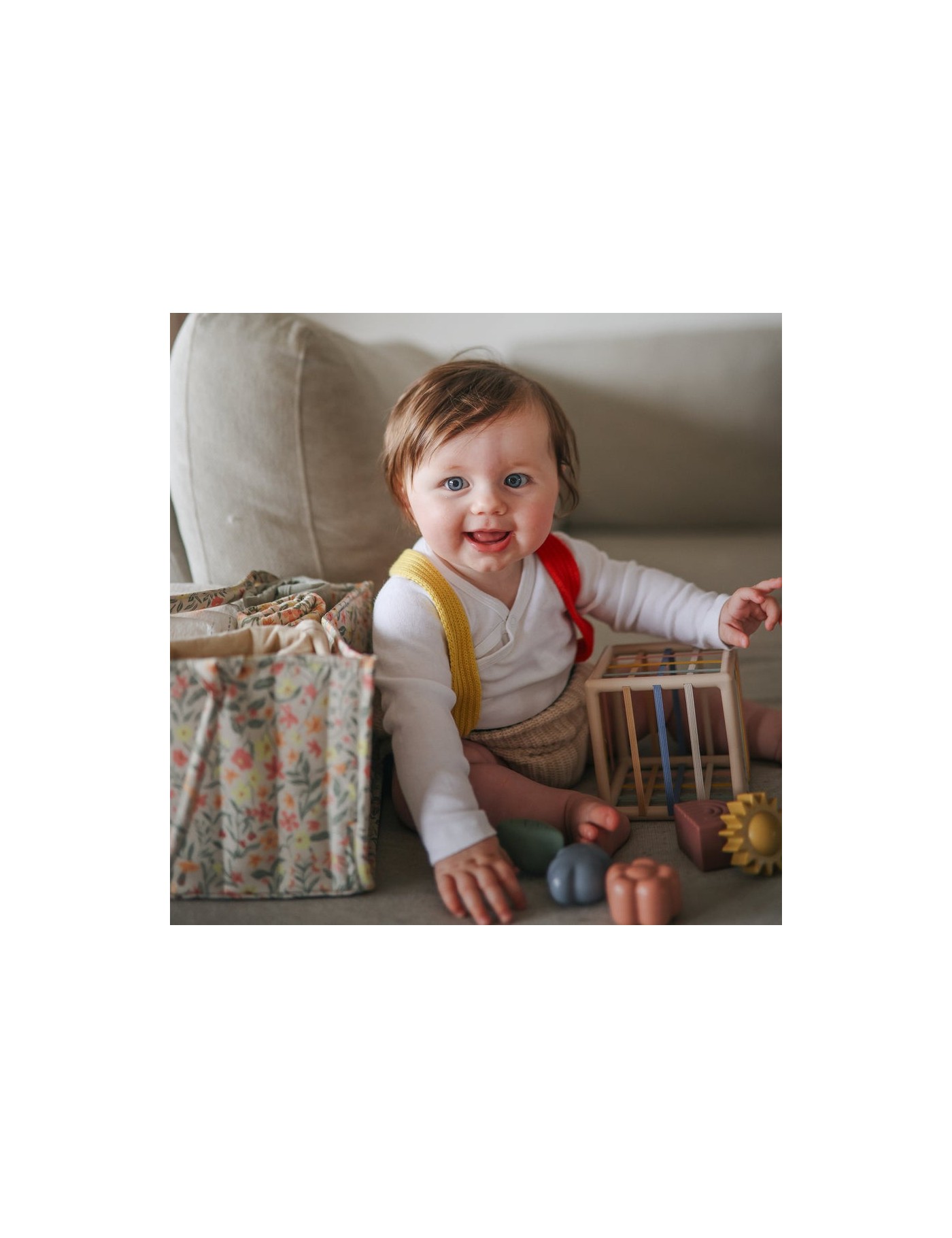 Mushie Organizer na Pieluszki Bloom – Diaper Caddy – Ecobobo
