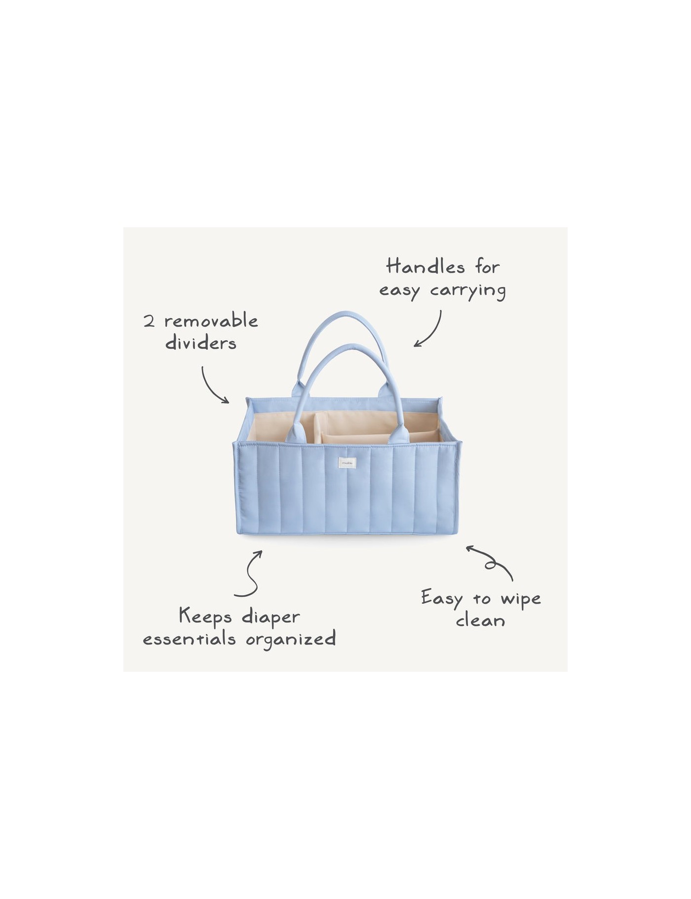 Mushie Organizer na Pieluszki Bloom – Diaper Caddy – Ecobobo