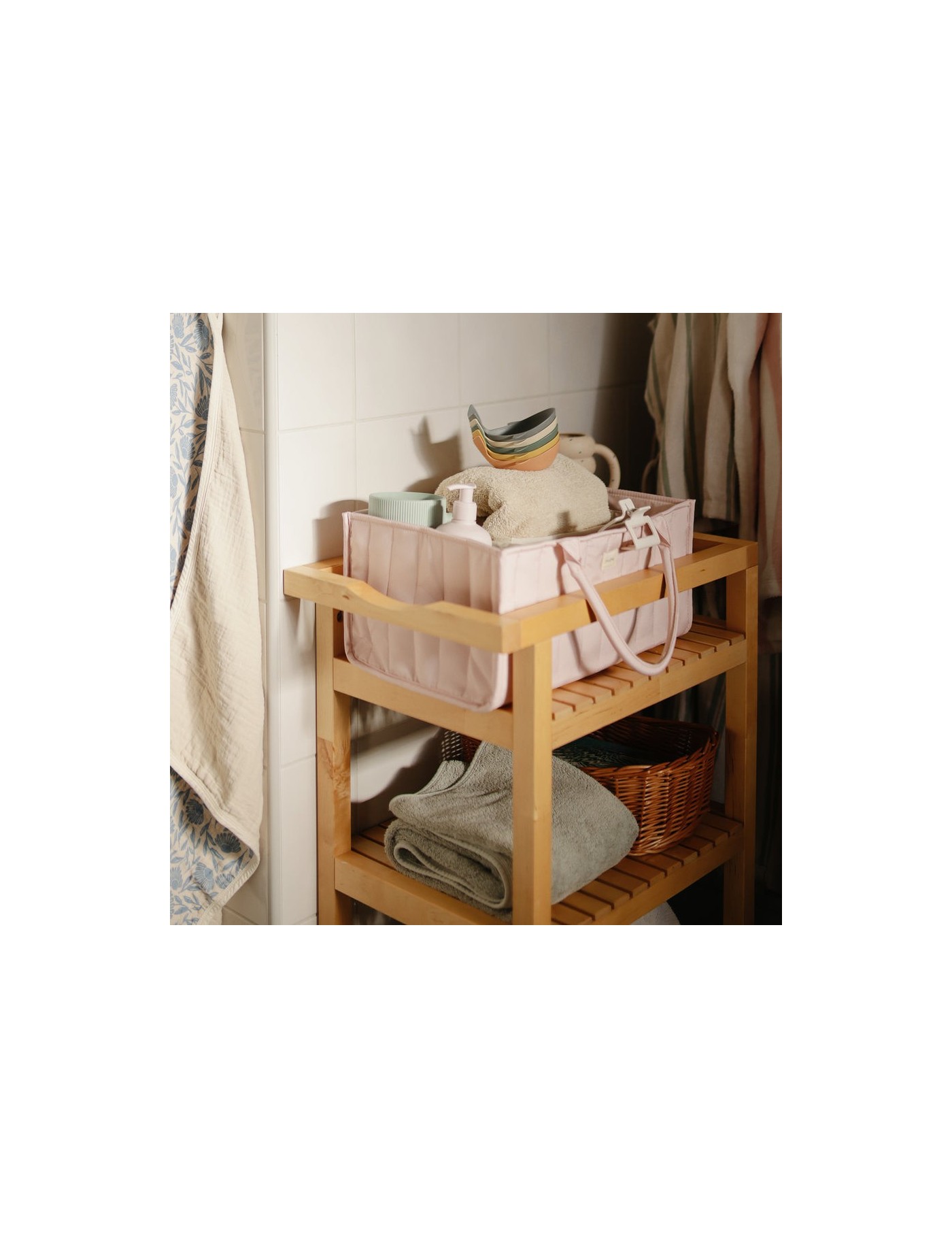 Mushie Organizer na Pieluszki Bloom – Diaper Caddy – Ecobobo