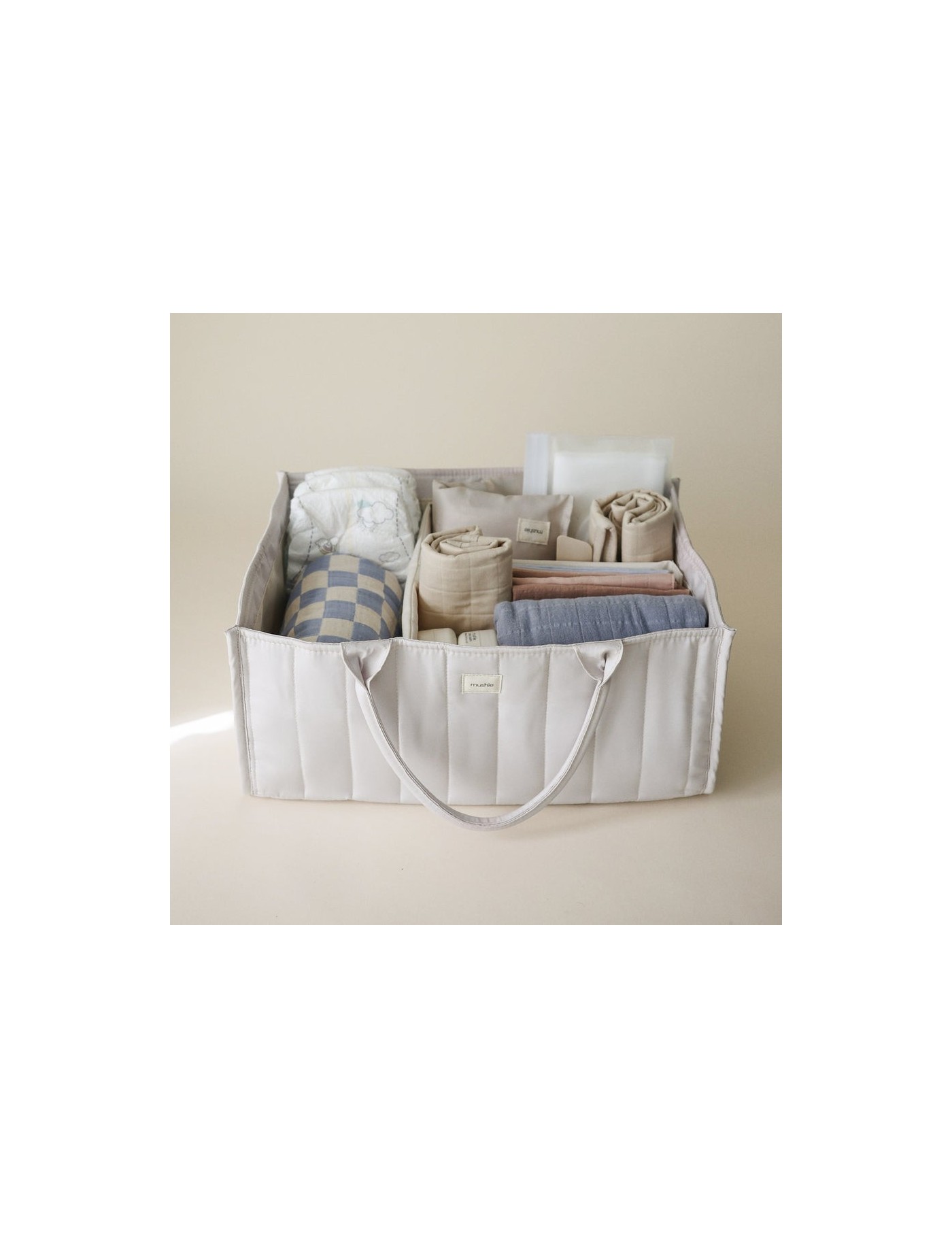 Mushie Organizer na Pieluszki Ivory – Diaper Caddy – Ecobobo