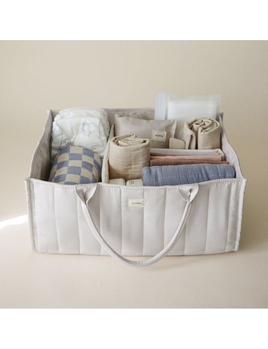 Mushie Organizer na Pieluszki Ivory – Diaper Caddy – Ecobobo
